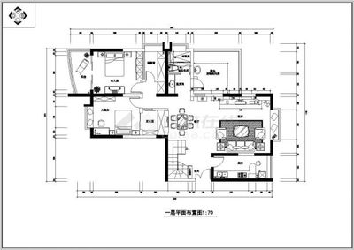 【设计施工图纸】小户型住宅室内装修cad设计施工图纸_土木在线